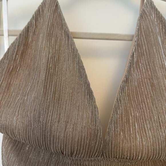 Superdown Hailee High Slit Maxi Dress in Champagne - XS - Picture 7 of 12